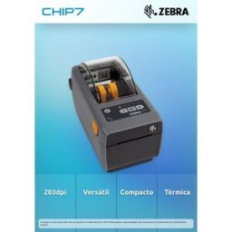 Zebra Impressora Térmica Direta ZD411 203 dpi, USB, host USB, Ethernet, BTLE5, cabos da UE e do Reino Unido, fonte suíça