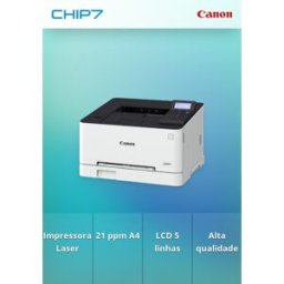 Impressora Canon Laser a Cores LBP633Cdw - Velocidade de impressão A4: 21 ppm LCD de 5 linhas