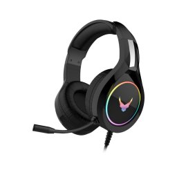Auscultadores com um microfone VARR GAMING RGB USB preto
