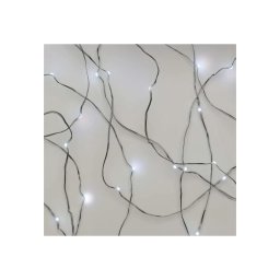 Cordão de luzes LED 20xLED/2xAA 2,4m branco frio