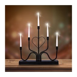 Brilagi - Castiçal de Natal LED, 2xAA, preto