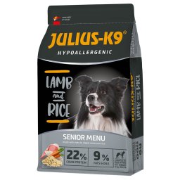 12kg cordeiro High Premium Senior Light Hypoallergenic JULIUS-K9 ração cães