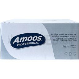 Amoos Papel Higiénico Folha-a-Folha Dupla Folha - 7500 unidades