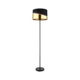 Globo 54046S - Candeeiro de chão OR 1xE27/60W/230V diâmetro 35 cm preto/dourado