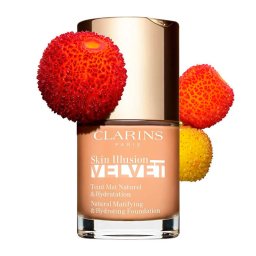 Clarins Bases de Maquilhagem Skin Illusion Velvet Makeup Sérum com acabamento mate 107C