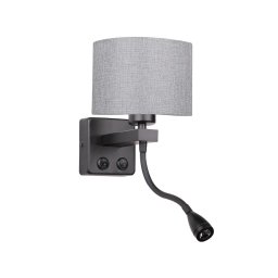Luminária LED Flexível POLO 1xE27/40W+LED/2W 230V preta
