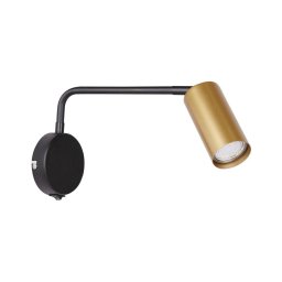 Candeeiro de parede TINA 1xGU10/15W/230V preto/dourado