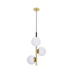 Candelabro suspenso DUO 3xE14/40W/230V dourado/preto