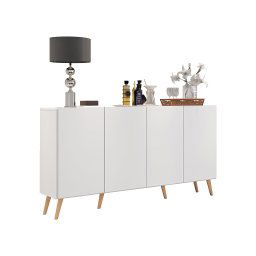 APARADOR BRANCO DE 4 PORTAS AGATA