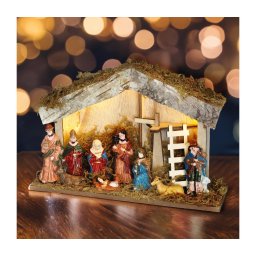 Solight 1V276 - Decoração de Natal LED LED/2xAA/branco quente presépio
