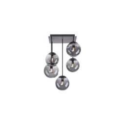 JUST LIGHT. 14602-18 - Candeeiro suspenso WIDOW 5xE14/25W/230V preto