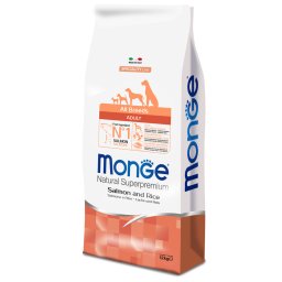2x12kg Salmão & Arroz All Breeds Adult Monge Super Premium ração