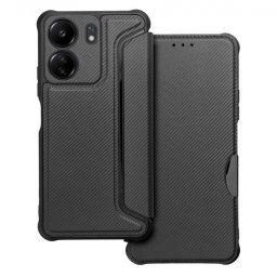 Capa Xiaomi Redmi 13C, Poco C65 Flip Book RAZOR Preto