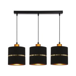 Candelabro suspenso ASSAM 3xE27/60W/230V preto