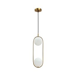 Candeeiro suspenso CORDEL 2xG9/28W/230V dourado