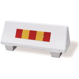 kaiserkraft Barreira de betão, CxLxA 1090 x 390 x 465 mm, embalagem de 4 unid., com refletores, branco
