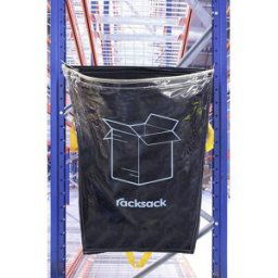 kaiserkraft Racksack®, volume 160 l, motivo caixas de cartão, azul/transparente