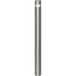kaiserkraft Poste de barreira em aço inoxidável, Ø 102 mm, com cabeça luminosa solar, para encastrar em betão, amovível