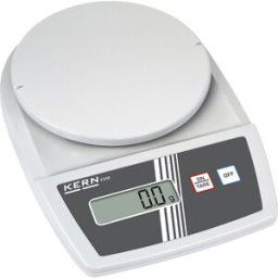 KERN Balança de laboratório, operação através de 2 botões, âmbito de pesagem até 2200 g, legibilidade 1 g, prato da balança 150 mm