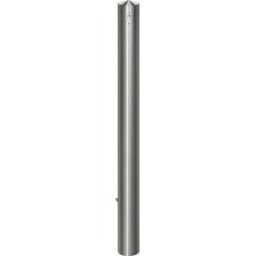 kaiserkraft Poste de barreira em aço inoxidável, com cabeça direita, para encastrar em betão com encaixe de solo, Ø 102 mm, cilindro de perfil