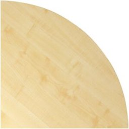 eurokraft pro Tampo para mesa de reuniões, tampo em quarto de círculo, largura 800 mm, imitação de ácer