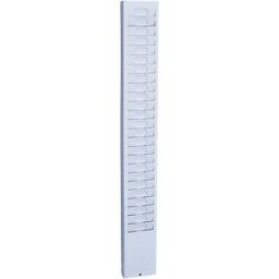kaiserkraft Caixa para 25 cartões de ponto, para 25 cartões de ponto, AxLxP 930 x 115 x 40 mm, branco acinzentado