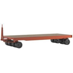 kaiserkraft Reboque para cargas pesadas, 50 t, tração a todas as rodas com direção por manga do eixo dianteiro, superfície de carga 6,0 x 2,5 m