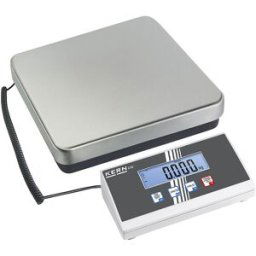 KERN Balança para pacotes, superfície de pesagem robusta, âmbito de pesagem até 60 kg, legibilidade 20 g, prato da balança 305 x 315 mm