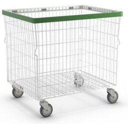 kaiserkraft Cesto de armazenagem e de transporte, com barra de proteção antichoque, revestido a branco