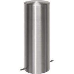kaiserkraft Poste de barreira em aço inoxidável, com cabeça plana, para encastrar em betão, Ø 305 mm