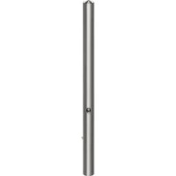 kaiserkraft Poste de barreira em aço inoxidável, com cabeça direita, para encastrar em betão com encaixe de solo, Ø 76 mm, fecho triangular