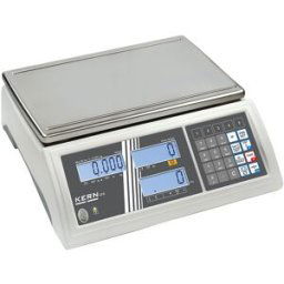 KERN Balança de contagem, alta resolução, âmbito de pesagem até 50 kg, legibilidade 1 g, prato da balança 370 x 240 mm