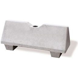 kaiserkraft Barreira de betão, CxLxA 1090 x 390 x 465 mm, embalagem de 4 unid., cinzento, com orifício