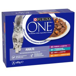 24x85g misto ADULT Purina ONE comida húmida para gatos