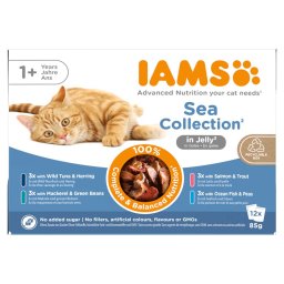 96x85g mar em gelatina IAMS Delights comida húmida gatos