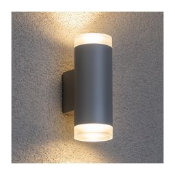 Brilagi - Iluminação de parede exterior MATERA 2xGU10/30W/230V cinzento IP54