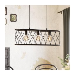 Eglo 43554 - Candelabro suspenso GILTSPUR 3xE27/40W/230V