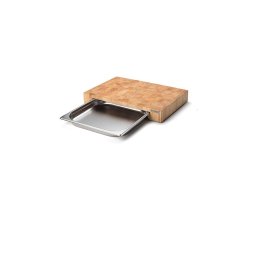 Continenta C4027 - Tábua de cortar de cozinha com tigela 48x32,5 cm de borracha de figueira