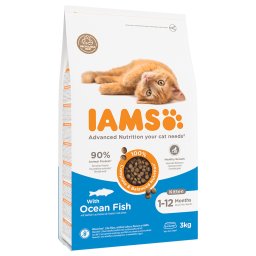 2x3kg peixe de mar Kitten Advanced Nutrition IAMS ração gatos