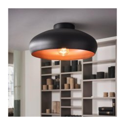 Eglo 55248 - Iluminação de teto MOGANO 1xE27/60W/230V preto