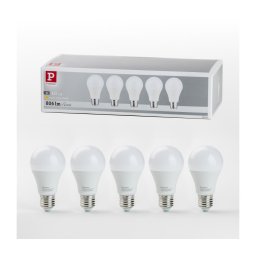 CONJUNTO 5x Lâmpadas LED A60 E27/9W/230V 2700K - Paulmann 28780