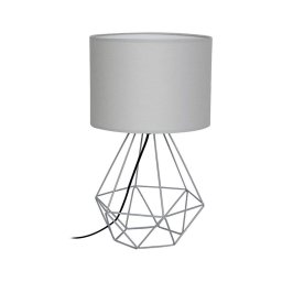 Lâmpada de mesa BASKET 1xE27/60W/230V cinzento
