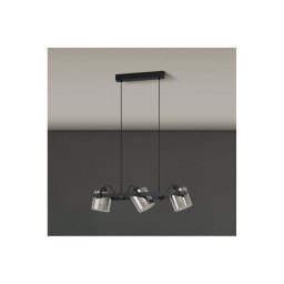 Eglo 780478 - Candeeiro suspenso CALERINO 3xE27/40W/230V preto