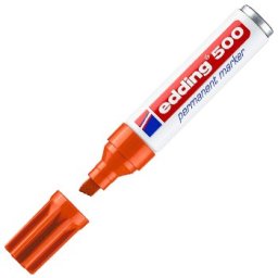Marcador Permanente Médio Laranja 2-7mm Edding 500 1un