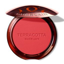 Guerlain Pó de Bronze Terracotta Blush Blush com bom efeito facial - 90% de ingredientes naturais 06 DEEP RED