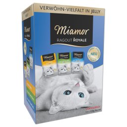 12x100g coelho, frango e atum Ragout Royal Miamor comida húmida para gatos