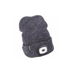 Extol - Gorro com uma lanterna de cabeça e carregador USB 300 mAh cinzento tamanho UNI