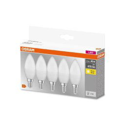 CONJUNTO 5x Lâmpadas LED BASE B40 E14/4,9W/230V 2700K - Osram