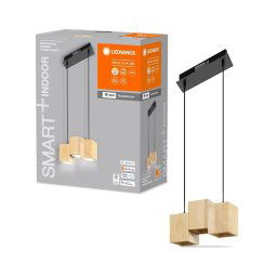 Ledvance - Candelabro suspenso LED com regulação DECOR WOOD 3xLED/7W/230V Wi-Fi