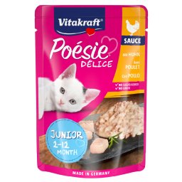 23x85g Junior frango Poésie Délice Vitakraft comida húmida gatos